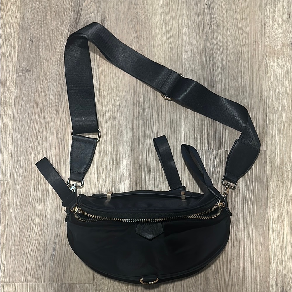 Black Crossbody Bag with Adjustable Strap
